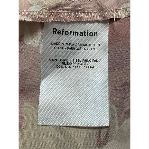 NWT- Reformation Silk Floral Casette Dress - Picture 4 of 6